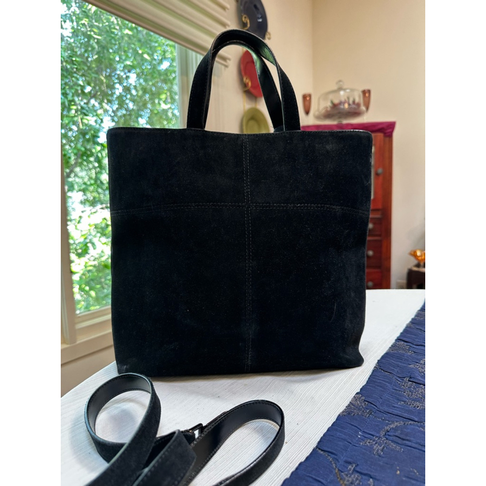Gucci Black Suede Large Tote w/ Crossbody Strap - Picture 16 of 16